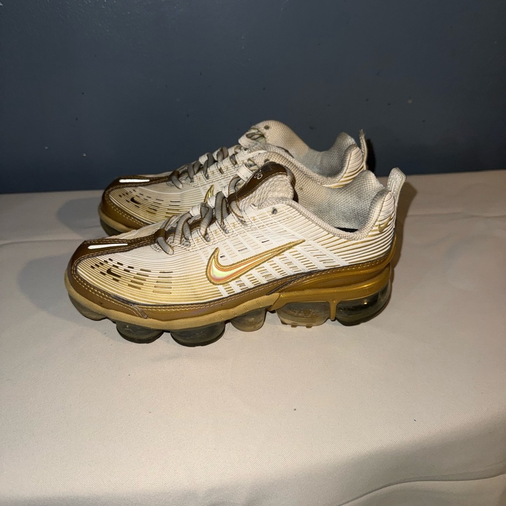 Nike Air Max Gold and Cream Sneakers